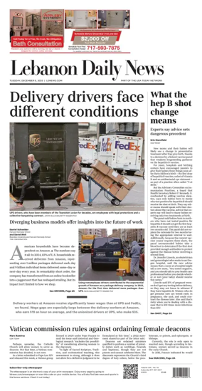 Cover of Lebanon Daily News