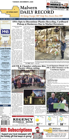 Cover of Malvern Daily Record