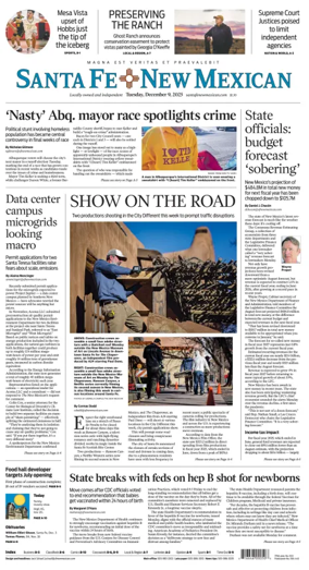 Cover of Santa Fe New Mexican