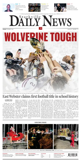 Cover of Starkville Daily News