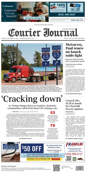 Cover of The Courier-Journal (Louisville)