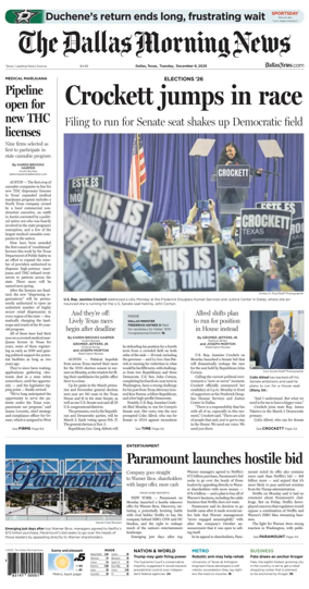 Cover of The Dallas Morning News