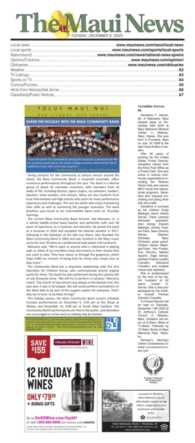 Cover of The Maui News