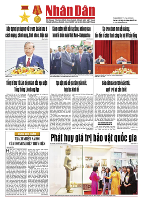 Cover of Nhan Dan newspaper