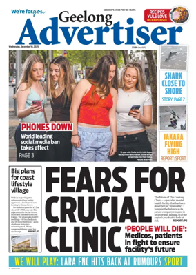 Cover of Geelong Advertiser