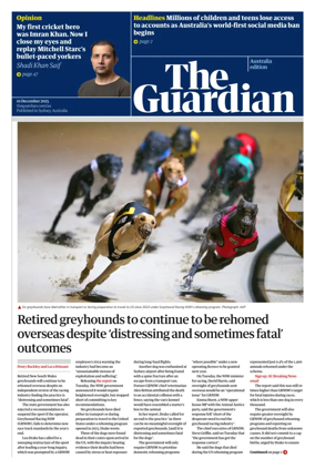 Cover of The Guardian Australia