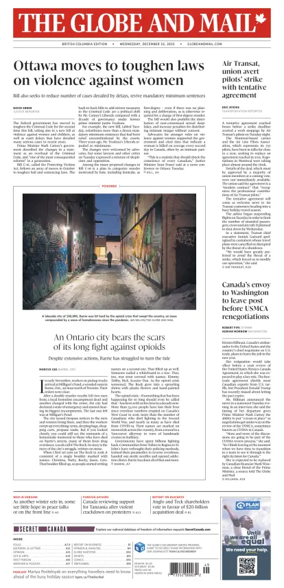 Cover of The Globe and Mail (BC Edition)