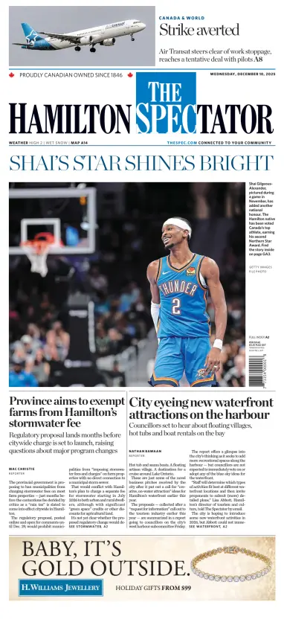 Cover of The Hamilton Spectator