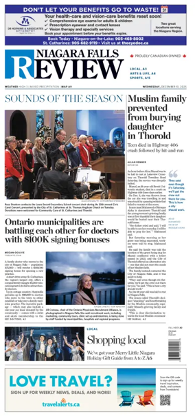 Cover of The Niagara Falls Review