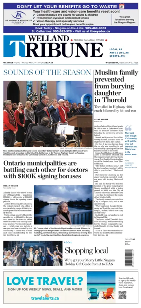 Cover of The Welland Tribune