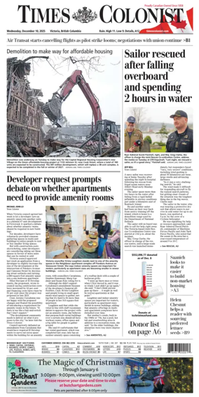 Cover of Times Colonist