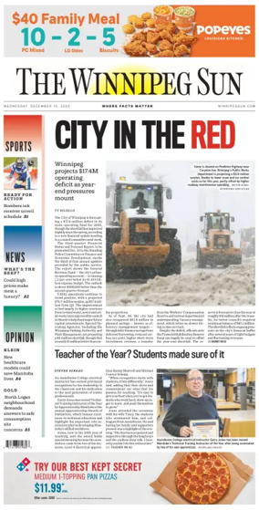 Cover of Winnipeg Sun