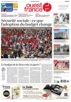 Cover of Ouest France (Cholet)