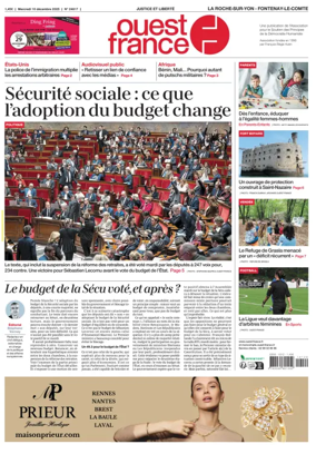 Cover of Ouest France (La Roche-sur-Yon)