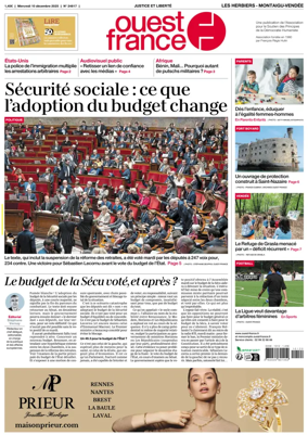 Cover of Ouest France (Les Herbiers / Montaigu)