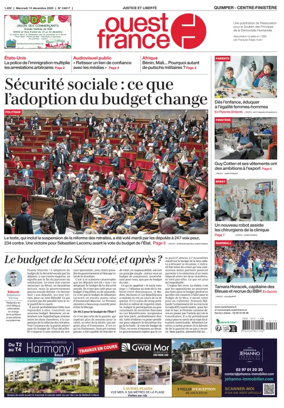 Cover of Ouest France (Quimper)