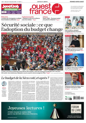 Cover of Ouest France (Rennes Nord)
