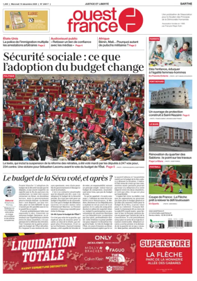 Cover of Ouest France (Sarthe)