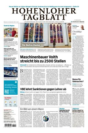 Cover of Hohenloher Tagblatt