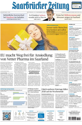 Cover of Saarbruecker Zeitung