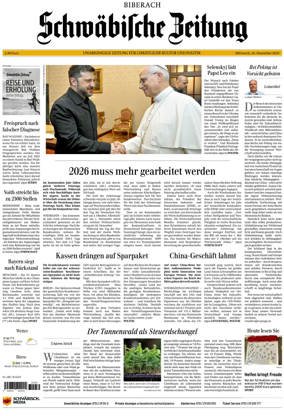 Cover of Schwaebische Zeitung (Biberach)