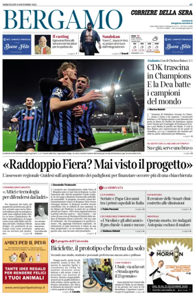 Cover of Corriere della Sera (Bergamo)