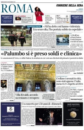 Cover of Corriere della Sera (Roma)