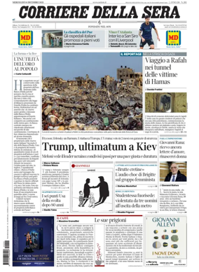 Cover of Corriere della Sera 