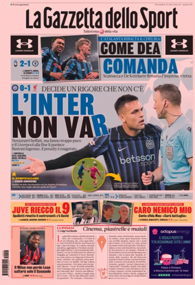 Cover of La Gazzetta dello Sport 