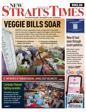 Cover of New Straits Times