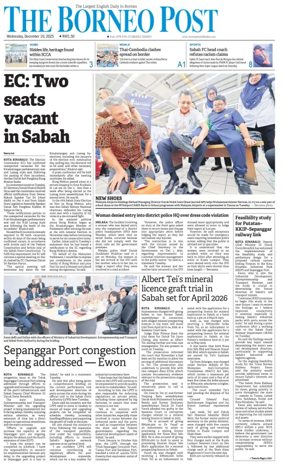Cover of The Borneo Post (Sabah)
