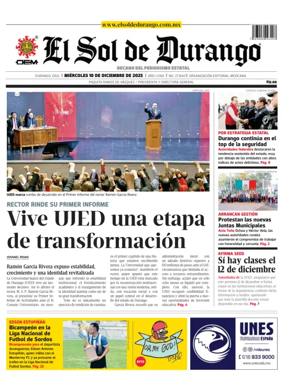 Cover of El Sol de Durango
