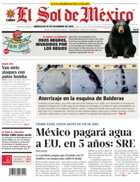 Cover of El Sol de Mexico