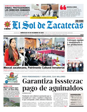 Cover of El Sol de Zacatecas