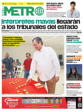 Cover of Publimetro Quintana Roo