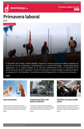 Cover of Sin Embargo Opinión
