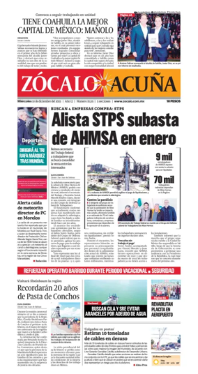 Cover of Zócalo Acuña