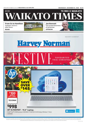 Cover of Waikato Times