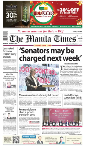 Cover of Manila Times