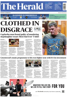Cover of The Herald (South Africa)