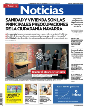 Cover of Diario de Noticias (Spain)