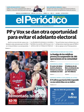 Cover of El Periódico Aragón