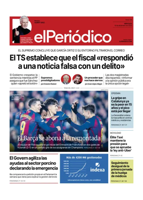 Cover of El Periódico de Catalunya (Castellano)