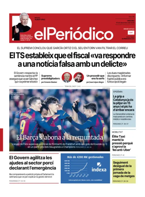 Cover of El Periódico de Catalunya (Català)