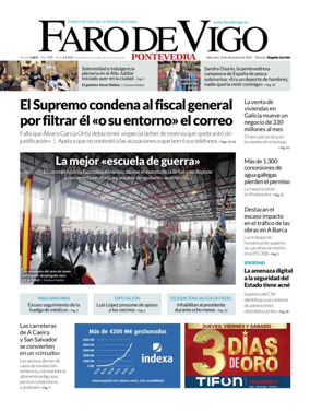 Cover of Faro de Vigo (Pontevedra)