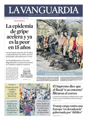 Cover of La Vanguardia