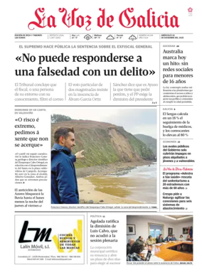 Cover of La Voz de Galicia (Deza)