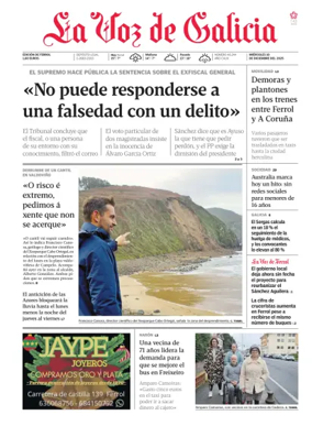 Cover of La Voz de Galicia (Ferrol)
