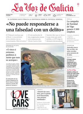 Cover of La Voz de Galicia (Vigo)