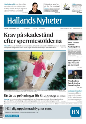 Cover of Hallands Nyheter